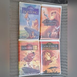 Disney The Lion King VHS Movies Lot Set of 4 Walt Disney - Masterpiece Platinum